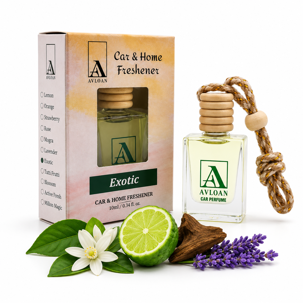 AVLOAN Painepal Exotic Car Air Freshener – Premium Hanging Car Perfume for Long Lasting Luxury Fragrance | Exotic Tropical Aroma Diffuser for Car, Home & Office