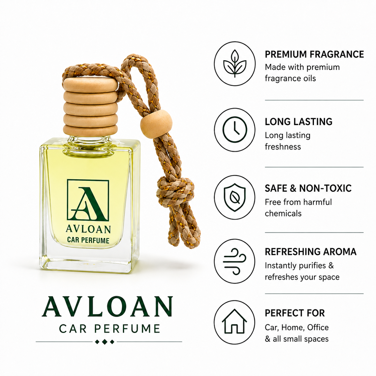 AVLOAN Painepal Exotic Car Air Freshener – Premium Hanging Car Perfume for Long Lasting Luxury Fragrance | Exotic Tropical Aroma Diffuser for Car, Home & Office - Image 2